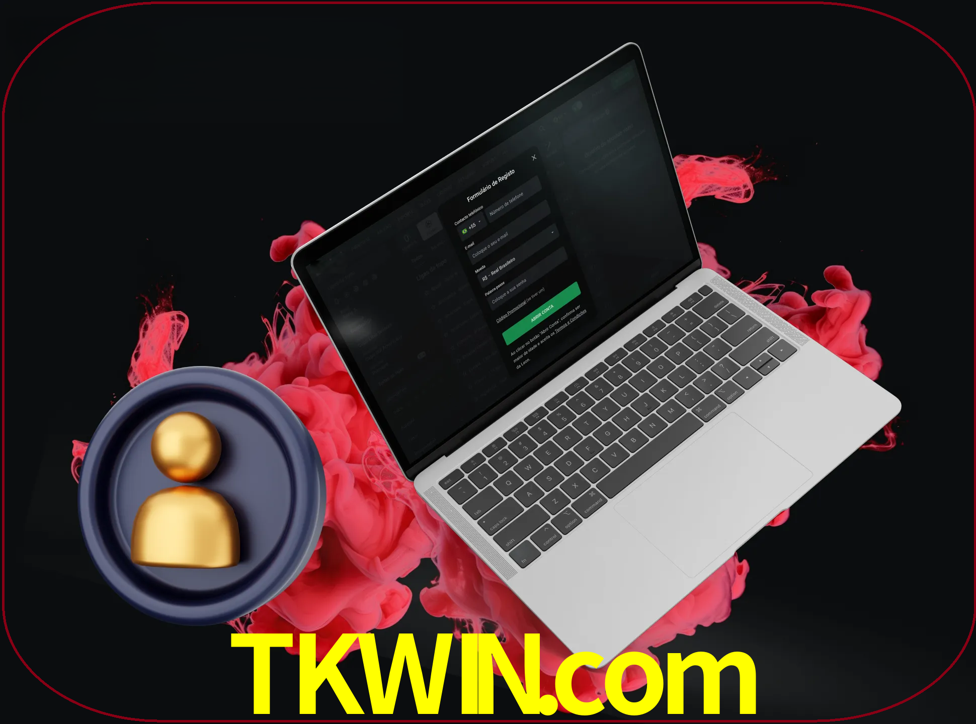 No cabeçalho do site tkwin, clique no botão que o levará a um formulário especial onde terá de introduzir as suas informações actuais.